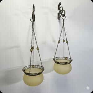 PartyLite Paris Retro Hanging Candle Lamp- Pre Owned. Set Of 2